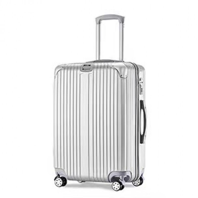 WRC亮面竖纹拉杆箱旅行箱行李箱W-J801银色24寸银色24寸